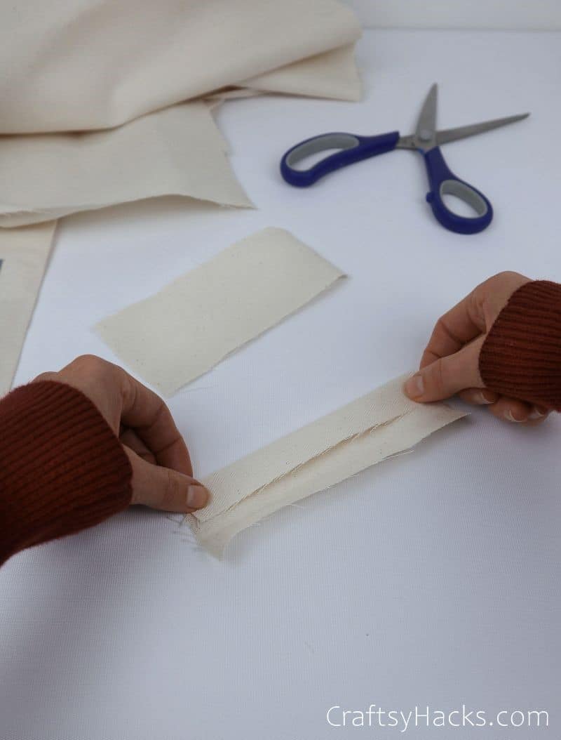 folding fabric piece