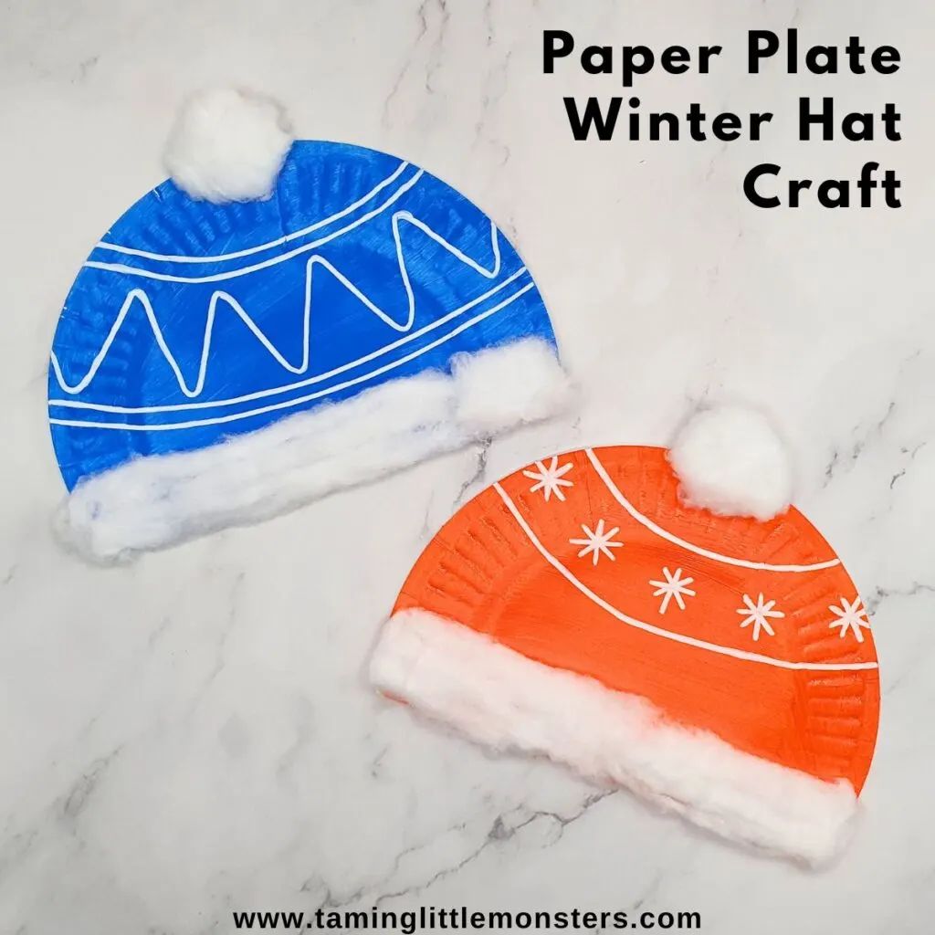 paper plate winter hat