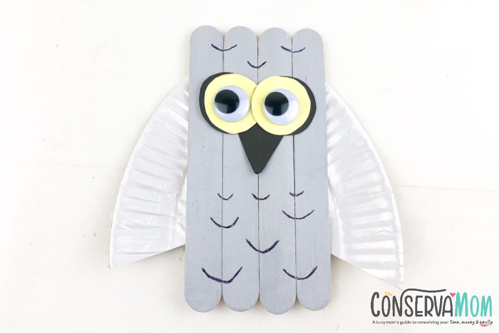 winter owl popsicle stick craft