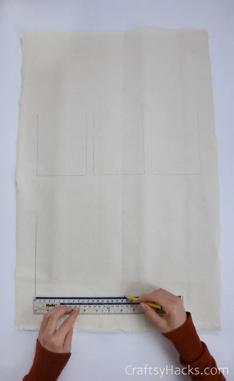 marking lines on fabric with ruler
