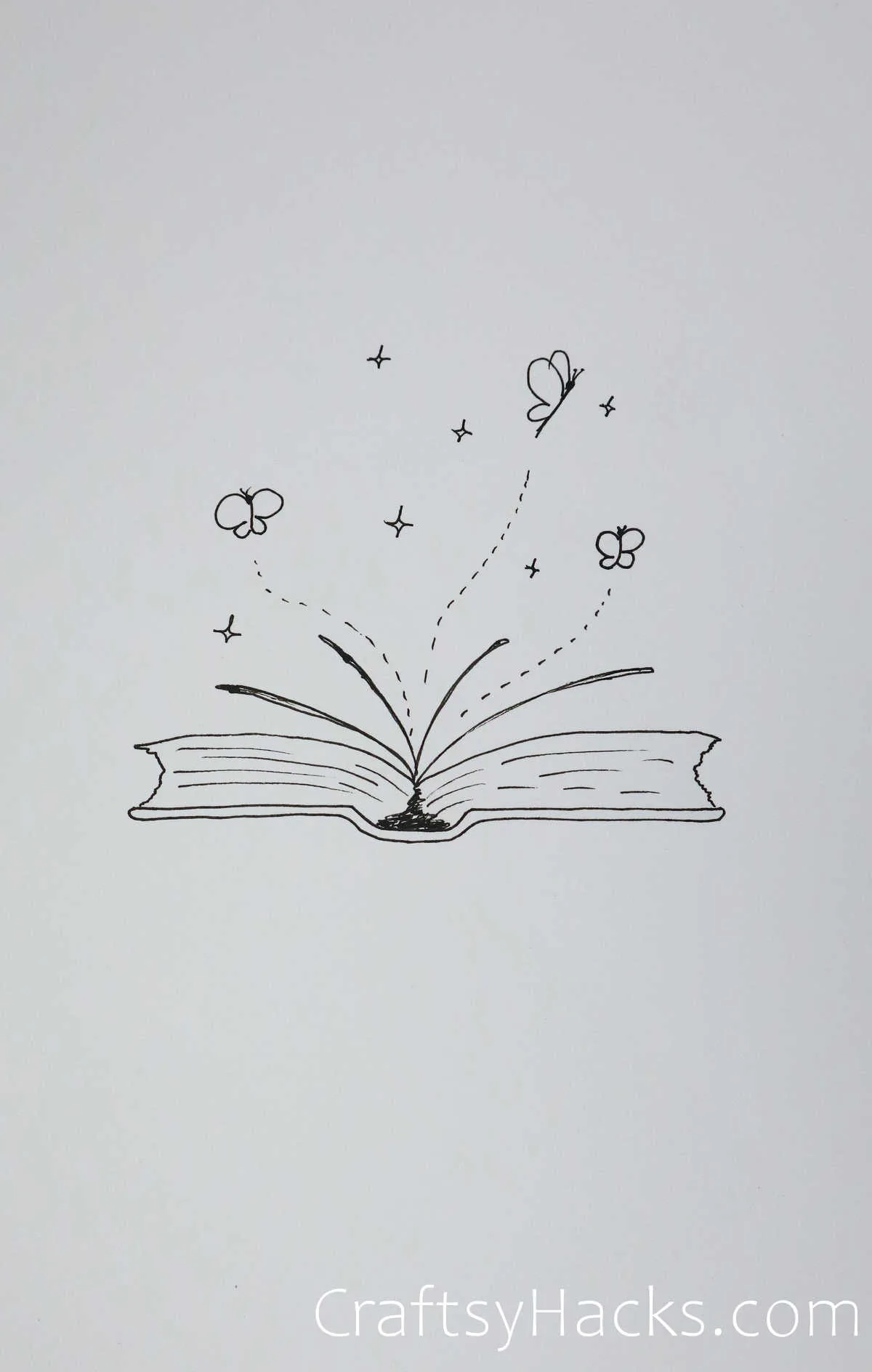 drawing of a book